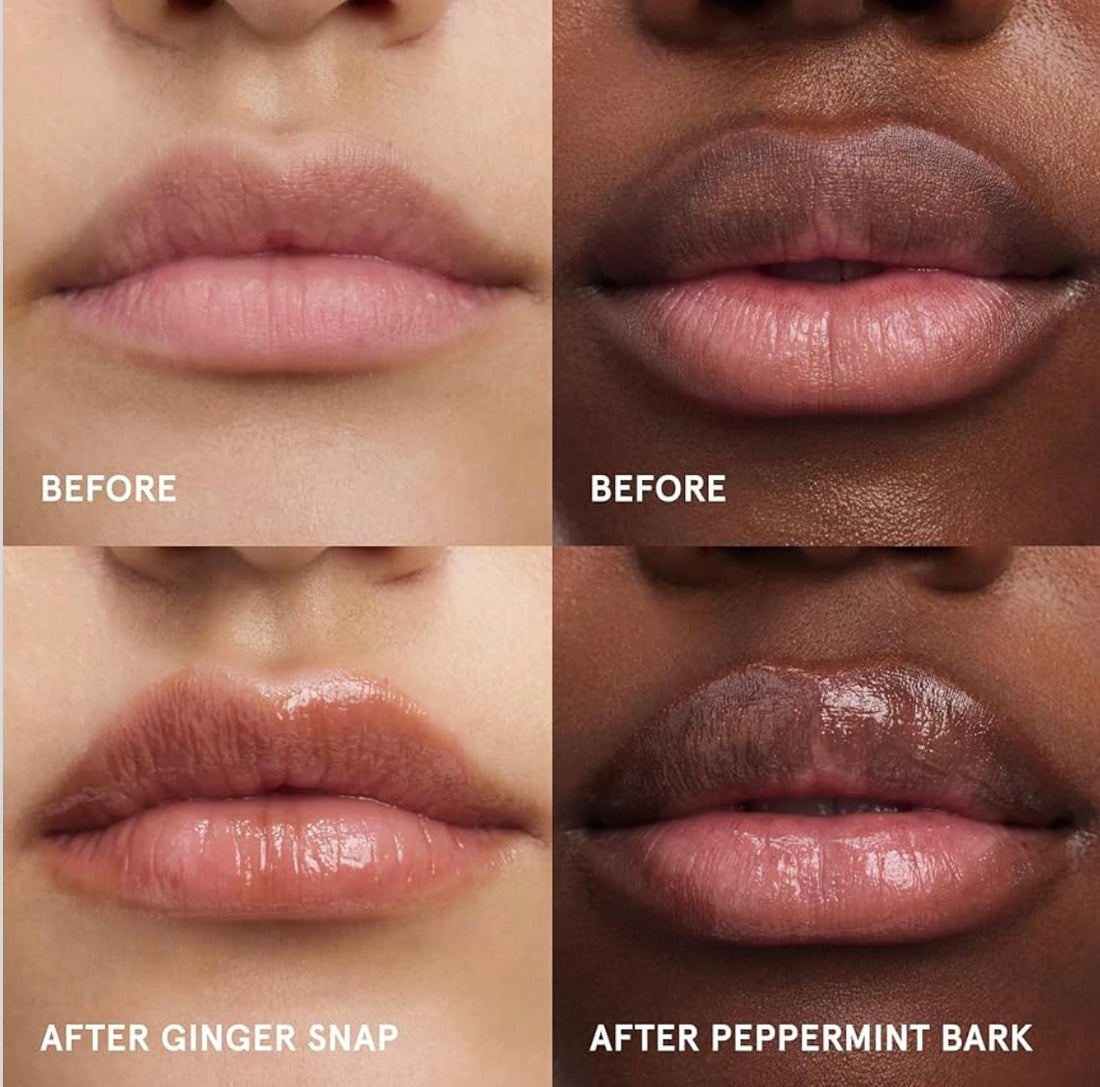 Glossier 
Balm Dotcom Hydrating Lip Balm Duo - Peppermint Bark & Ginger Snap set ♥️💙