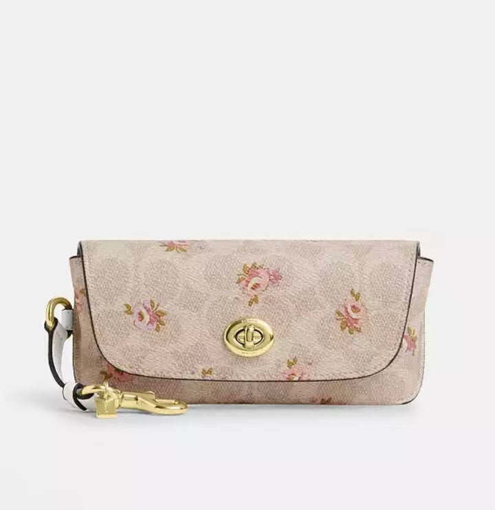 Coach
Sunglass Case In Signature Canvas With Floral Print 🤎