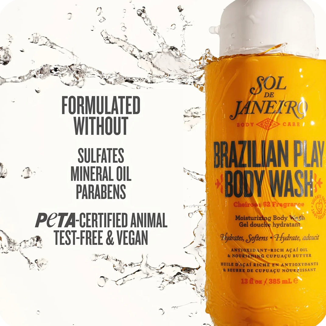 Sol De Janeiro     
BRAZILIAN PLAY MOISTURIZING SHOWER CREAM-GEL 💛