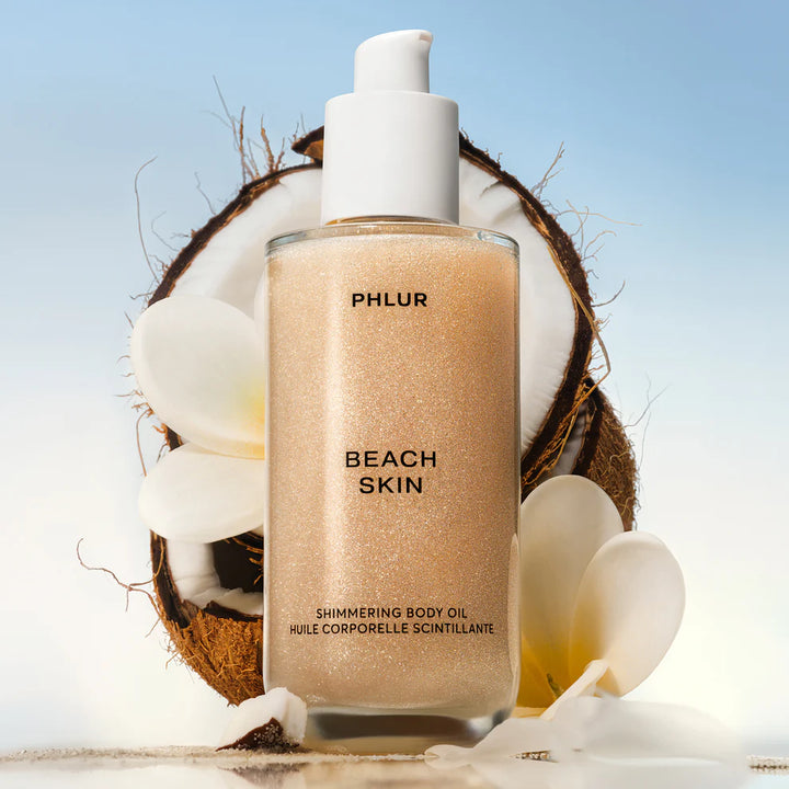 Phlur      
Beach Skin Shimmering Body Oil🤍🤎