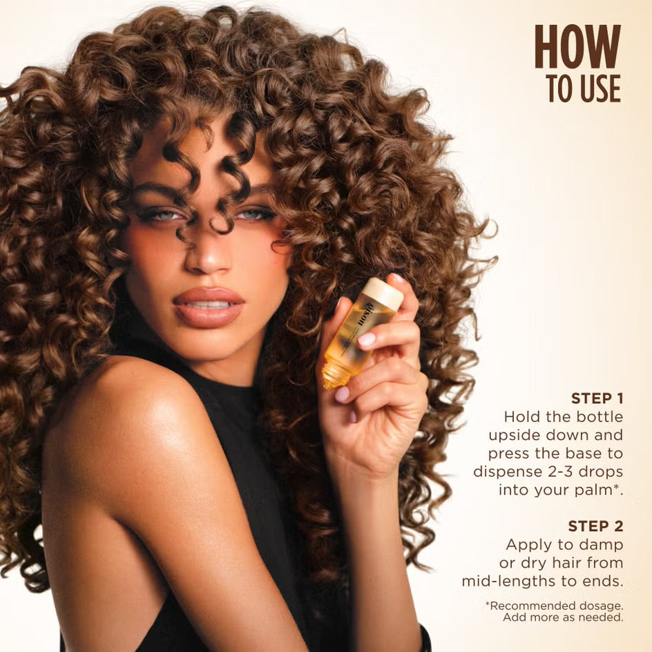 Gisou  
Honey Gloss Collagen Drops Hair Oil 🐝