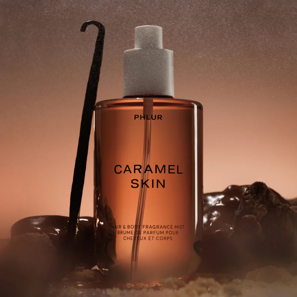 Phlur      
Caramel Skin Body & Hair Fragrance Mist     
🤎🤎