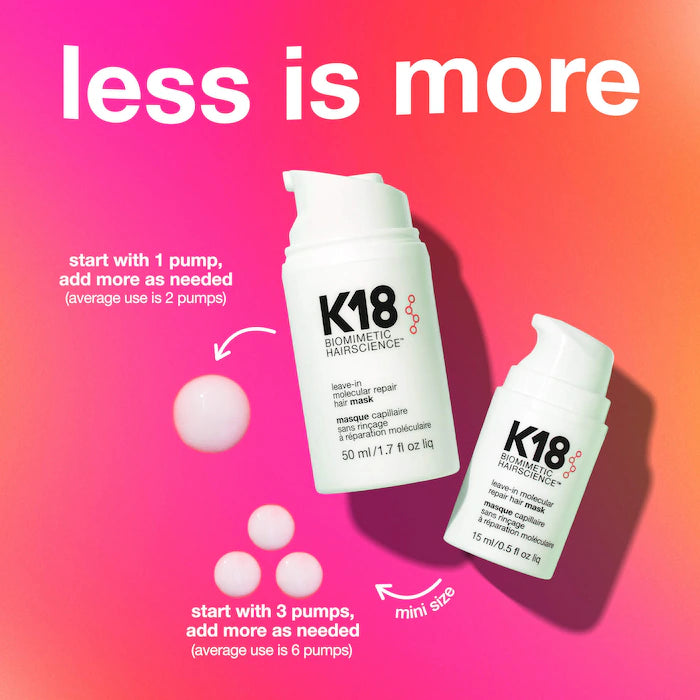 K18      
Leave-in molecular repair hair mask ♥️