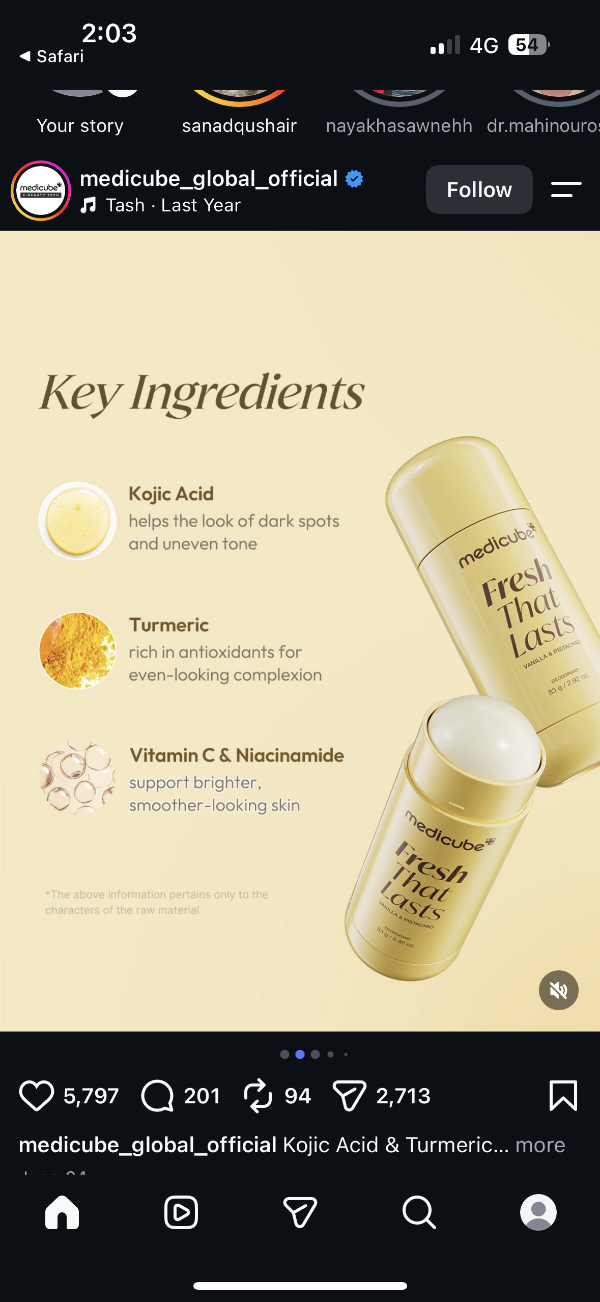Medicube    
Fresh That Lasts Vanilla & Pistachio Deodorant 💛