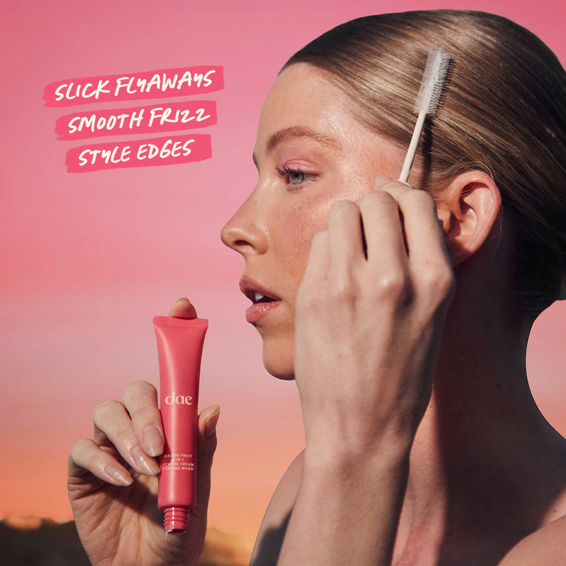 dae 
CACTUS FRUIT 3-IN-1 STYLING CREAM + TAMING WAND 🩷