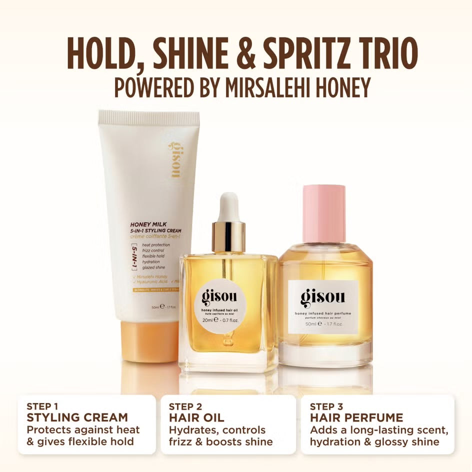 GISOU 
Style, Shine & Spritz Trio 💛