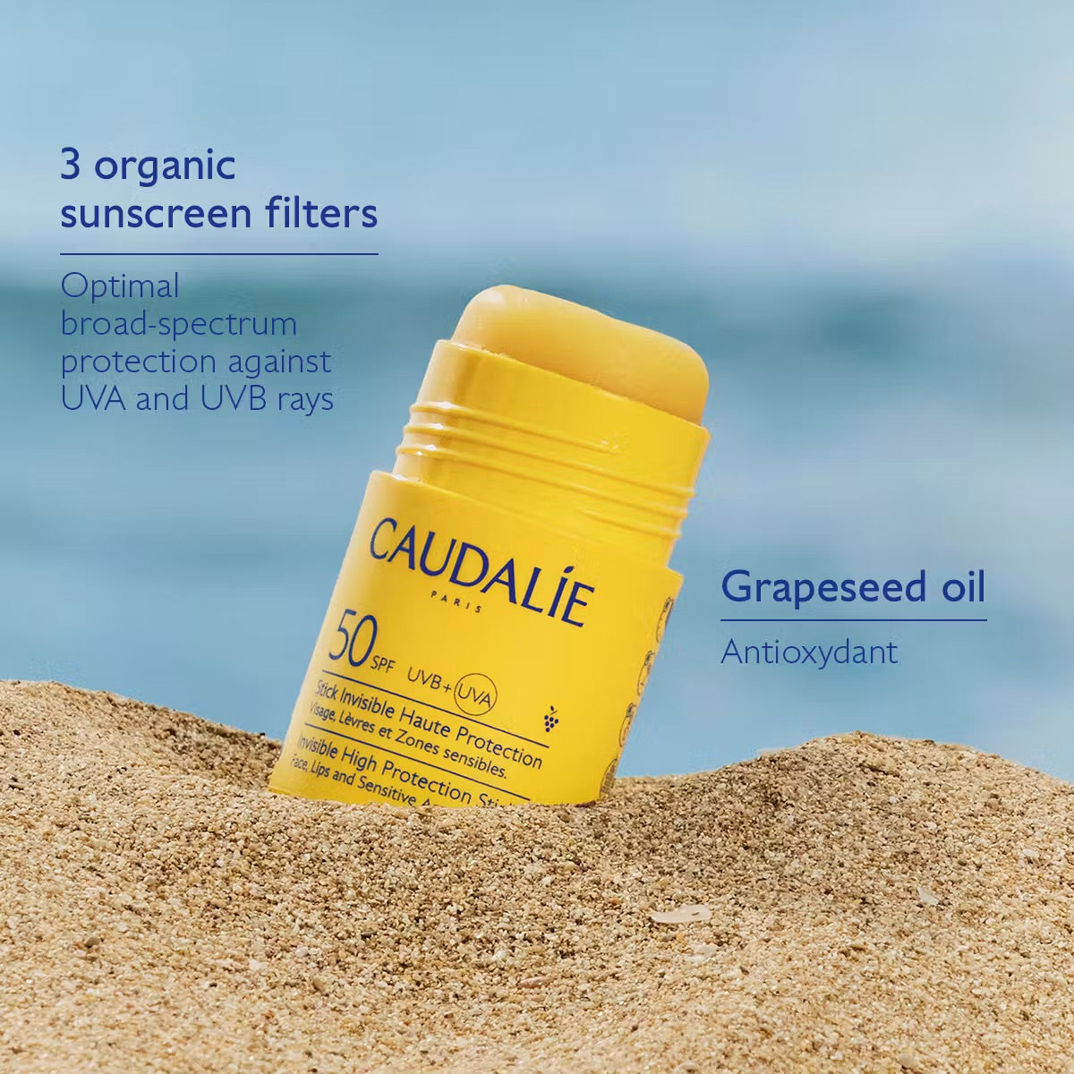 Caudalie 
Invisible Solar High Protection Stick SPF50 Sunscreen 💛