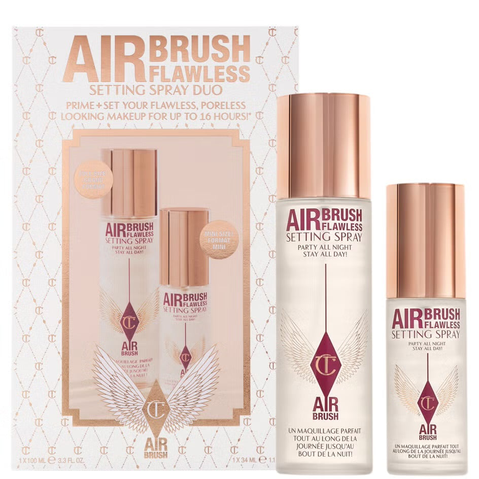 CHARLOTTE TILBURY 
Charlotte Tilbury Airbrush Flawless Setting Spray Duo 🩷