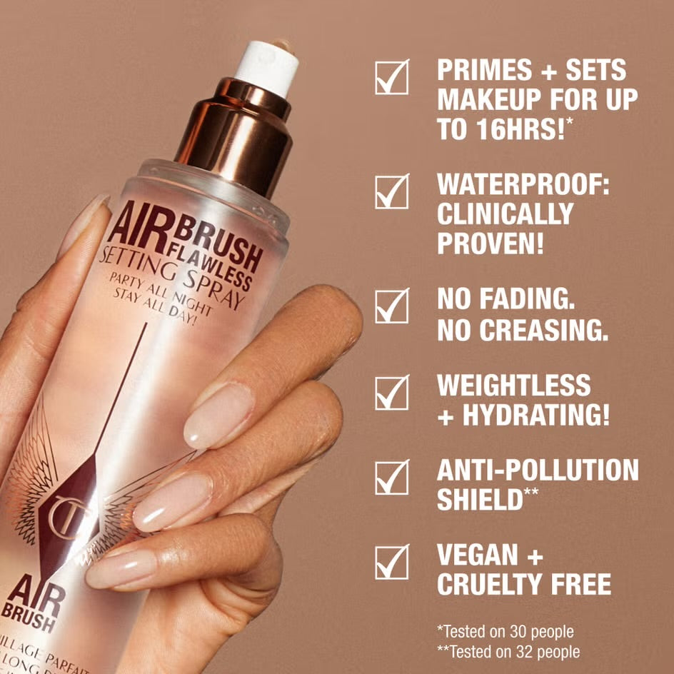 CHARLOTTE TILBURY 
Charlotte Tilbury Airbrush Flawless Setting Spray Duo 🩷