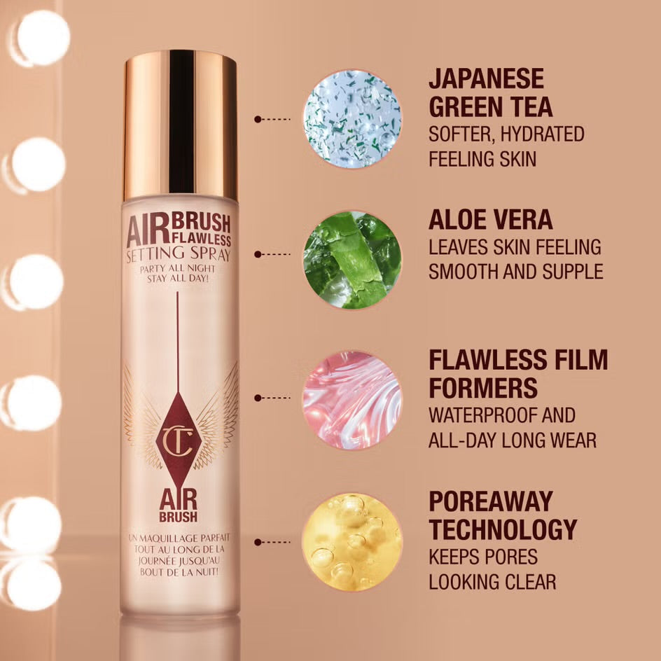 CHARLOTTE TILBURY 
Charlotte Tilbury Airbrush Flawless Setting Spray Duo 🩷