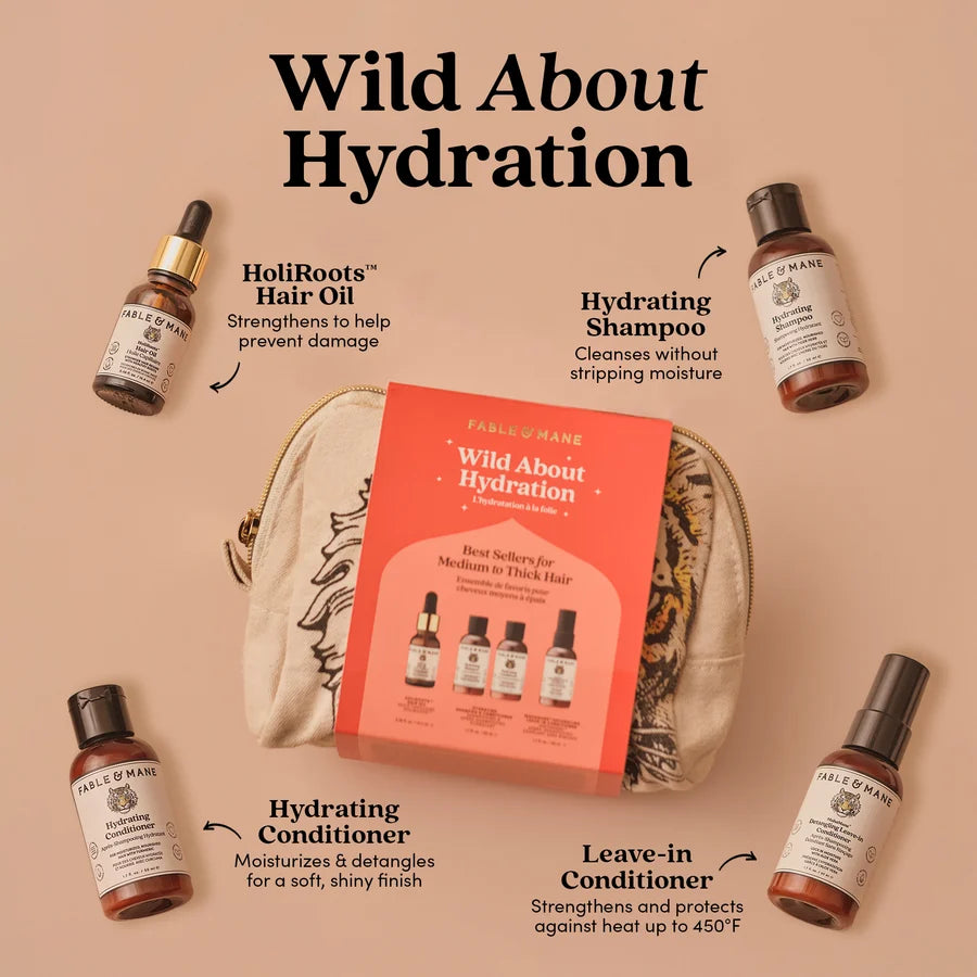 Fable & mane      
Wild About Hydration Travel Set ❤️
