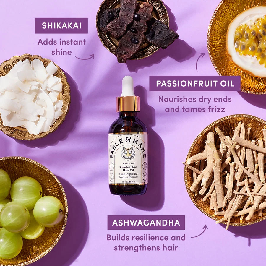 Fable & mane     
MahaMane™ Smooth & Shine Hair Oil 💜