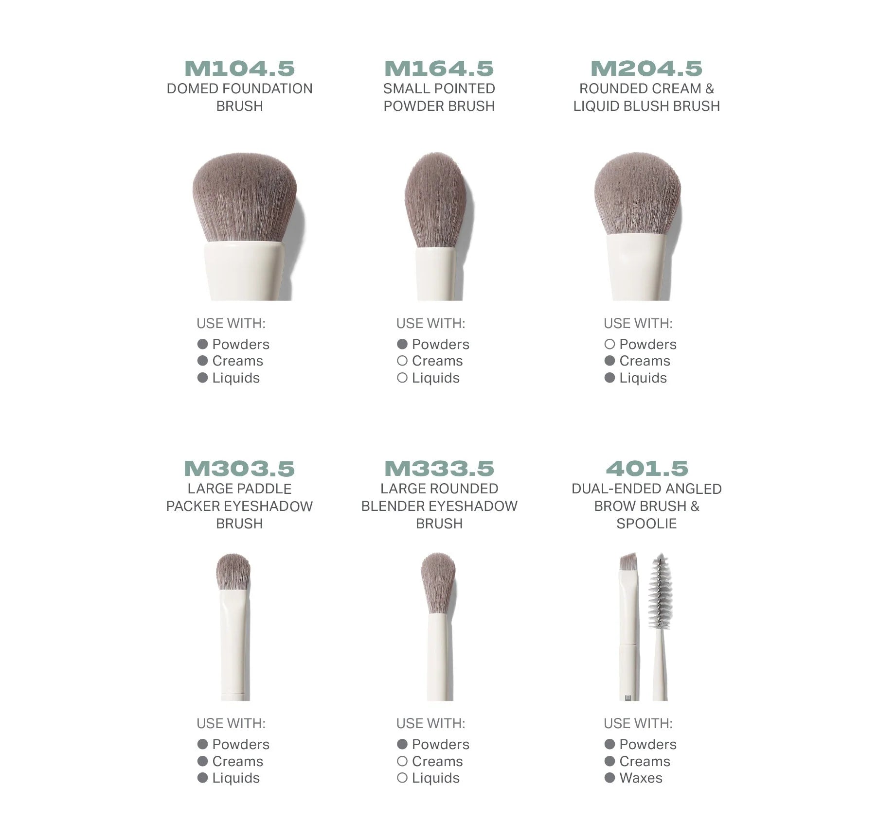 MORPHE    
Along For The Glide 6-Piece Travel Brush Set 💚