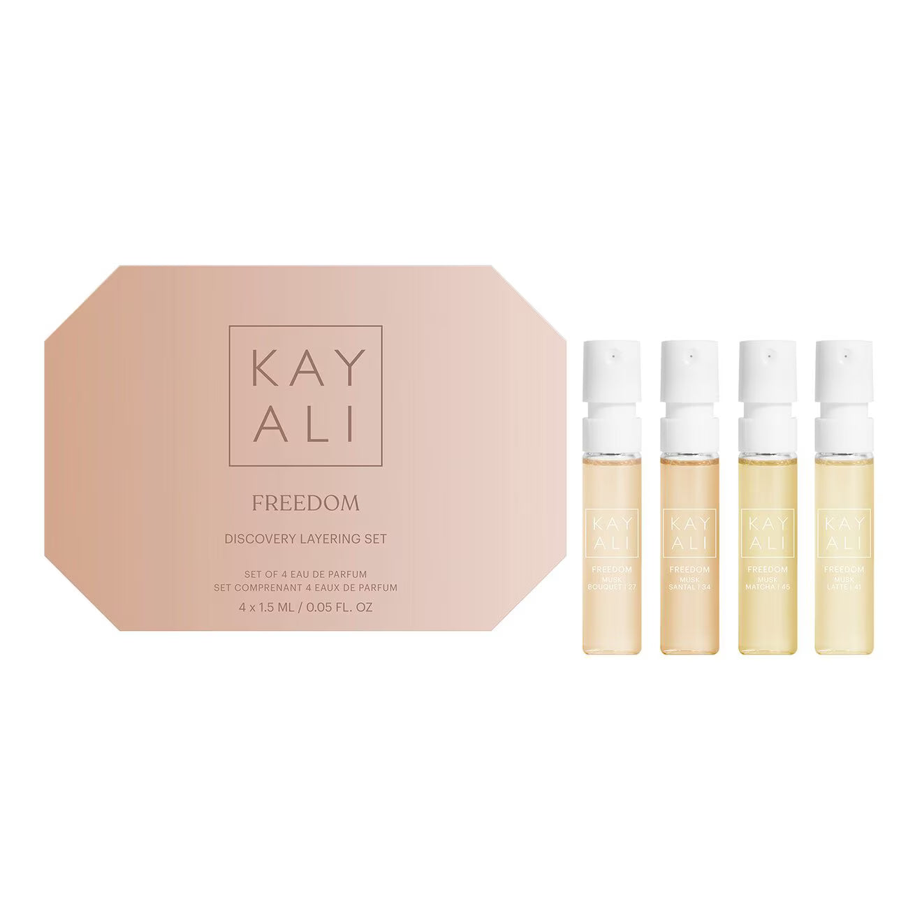 Kayali Freedom EDP Sampler Set 4×1.5ml ♥️