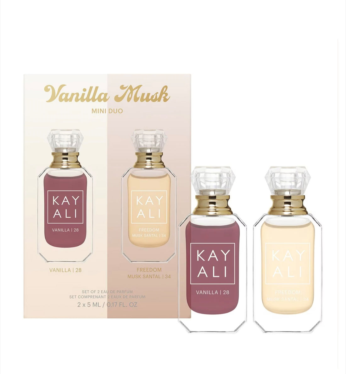 KAYALI 
Vanilla Musk Mini Duo Perfume Gift Set ♥️