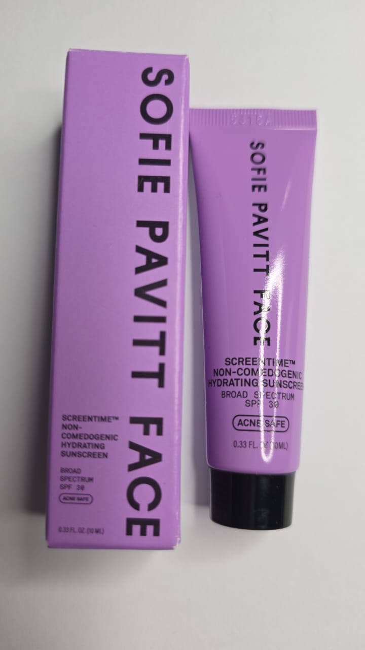 SOFIE PAVITT FACE  
Screentime Non-Comedogenic Hydrating Sunscreen SPF 30 ❤️