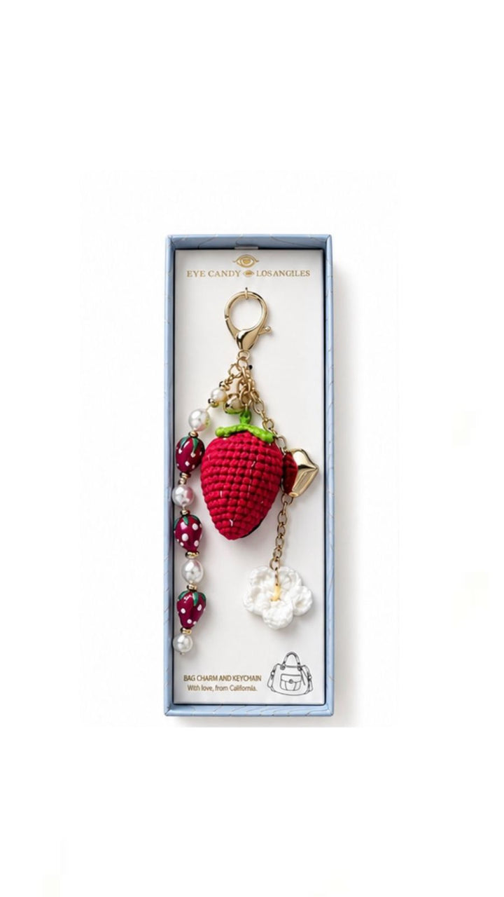 Eye Candy  Strawberry Bag Charm And Keychain 🍓