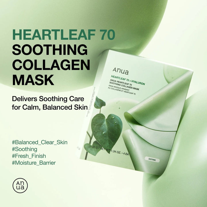 ANUA       
Heartleaf 70 Soothing Collagen Mask 💚