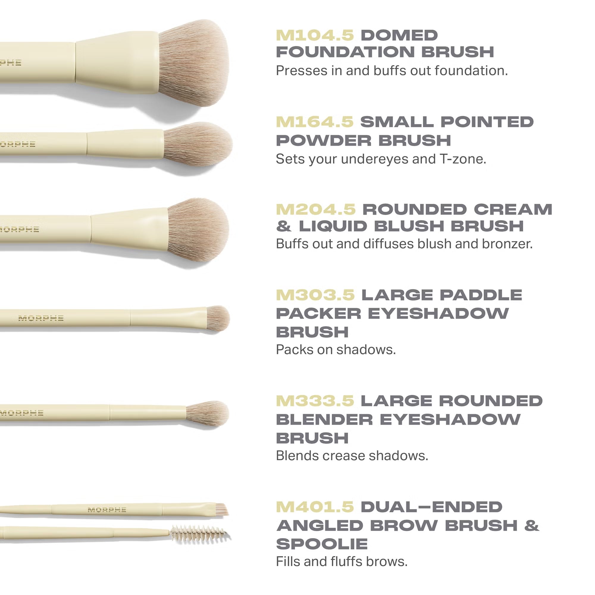 MORPHE    
Buttery Blends 6- Piece Travel Brush Set 💛