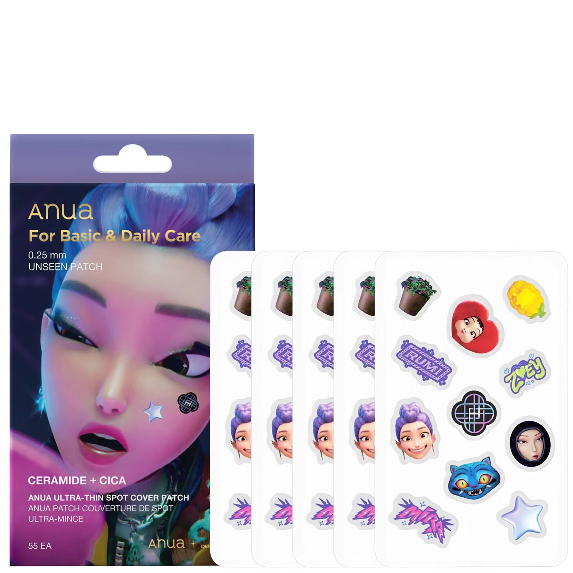 ANUA   
KPop Demon Hunters Ultra-Thin Spot Cover Patch 55EA 💓