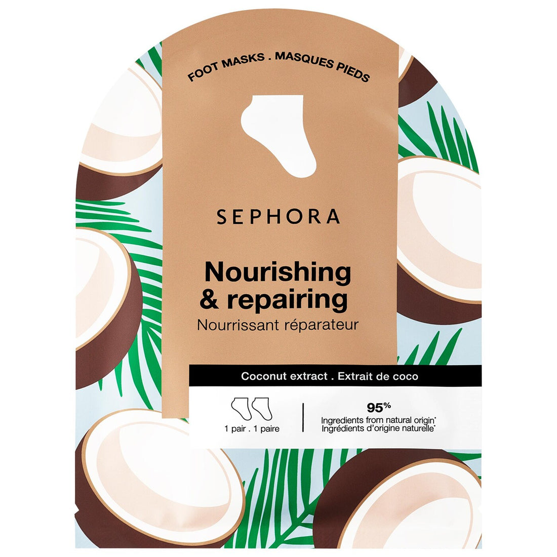 SEPHORA COLLECTION   
Nourishing Foot Mask in Coconut 💚✔️