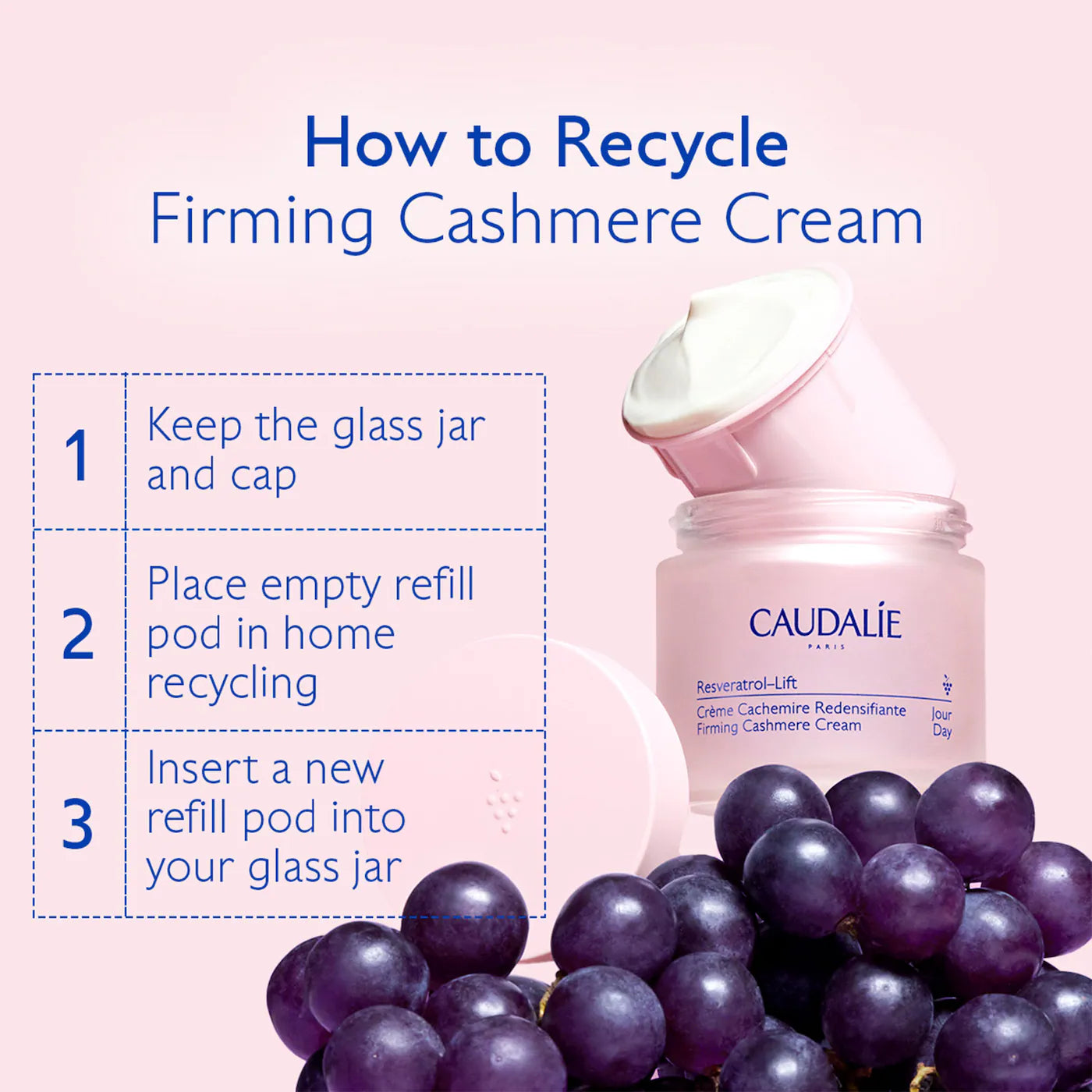 Caudalie       
Resveratrol Lift Retinol Alternative Firming Refillable Cashmere Moisturizer 🩷