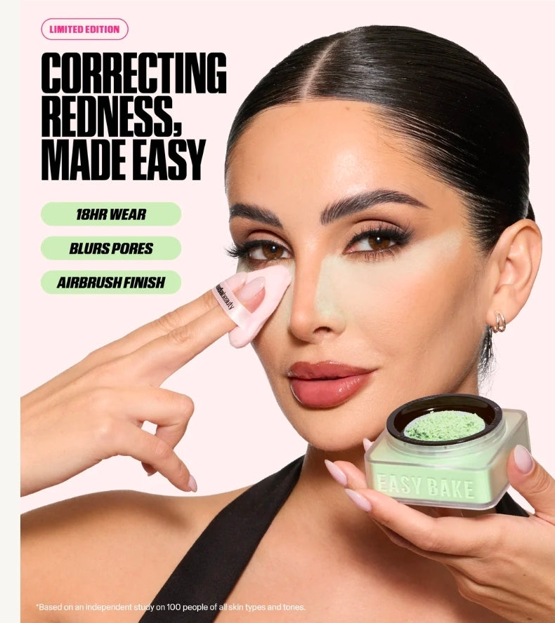 HUDA BEAUTY 
Easy Bake Loose Baking & Setting Powder 
Matcha Milk Cake 💚