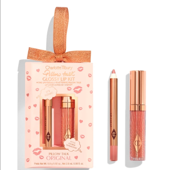 Charlotte Tilbury     
Mini Pillow Talk Glossy Lip Duos - Pillow Talk Original 🤎