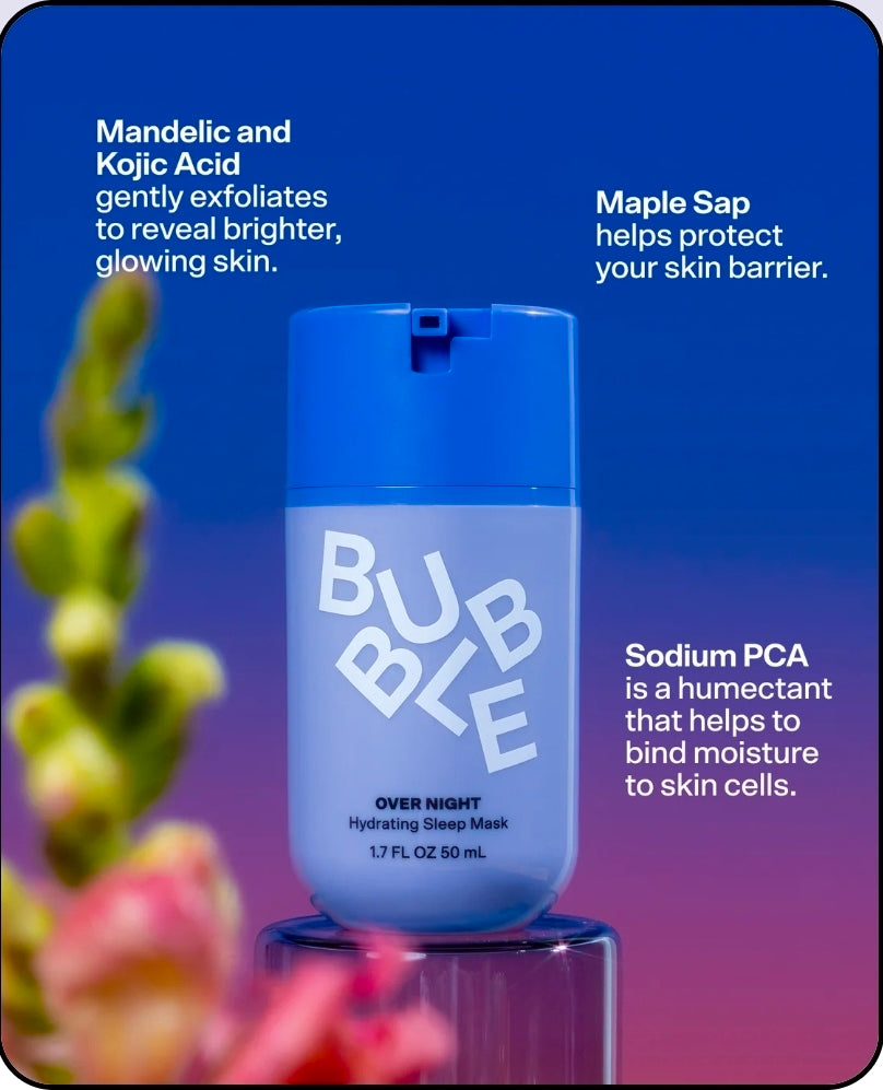 Bubble Over Night
Hydrating Sleep Mask 50 ml ♥️