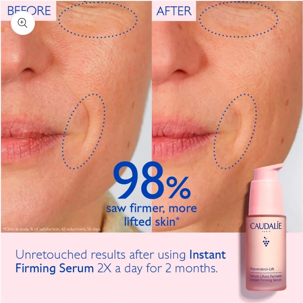 Caudalie  
Resveratrol Lift Instant Firming Refillable Retinol Alternative Serum ❤️
