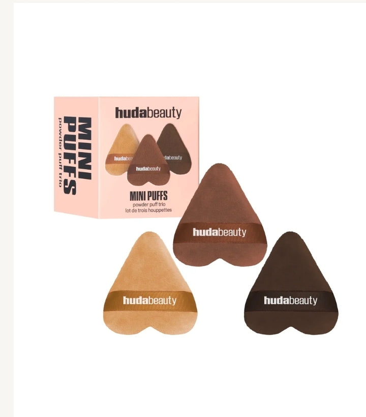 HUDA BEAUTY MINI PUFFS POWDER PUFF TRIO 🤎