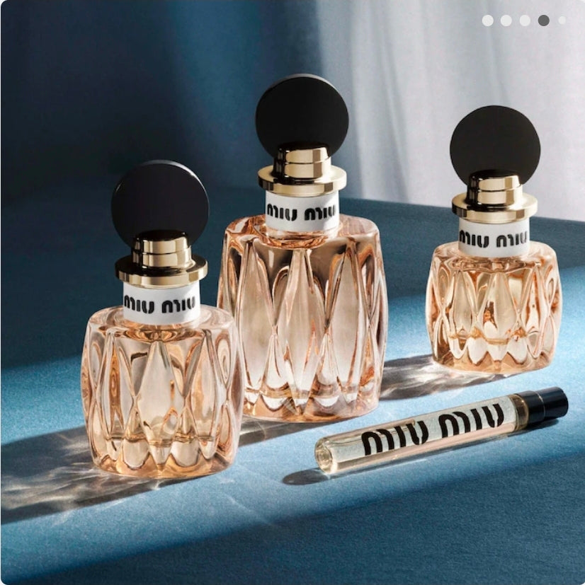 Miu Miu       
Miutine Eau de Parfum with Strawberry & Vanilla     
🤍🩵