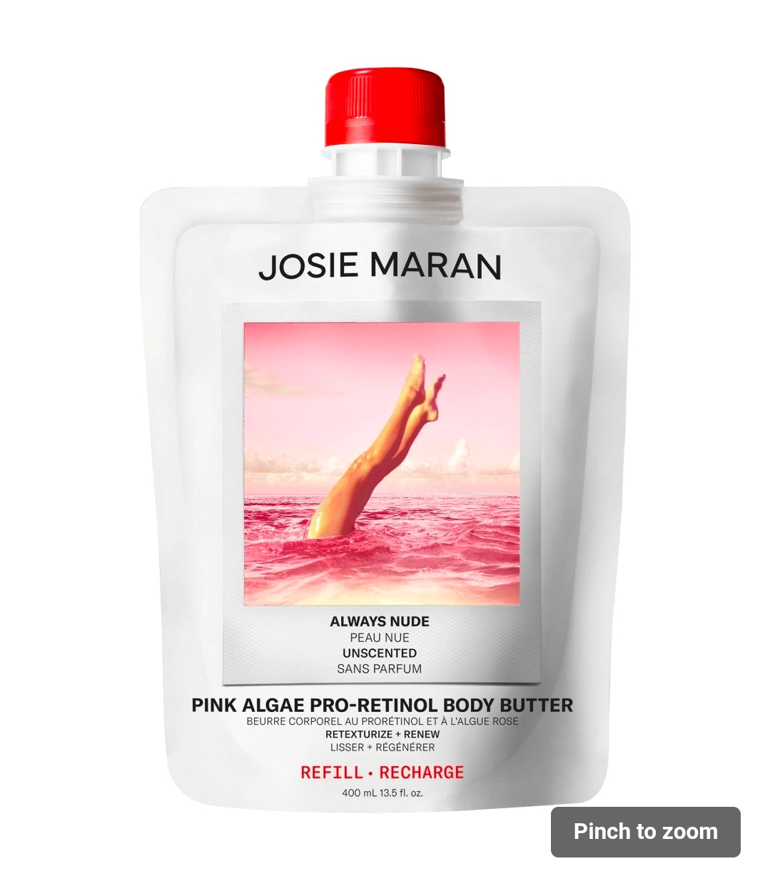 JOSIE MARAN        
Pink Algae Pro-Retinol Body Butter for Anti-Aging and KP refill 💗