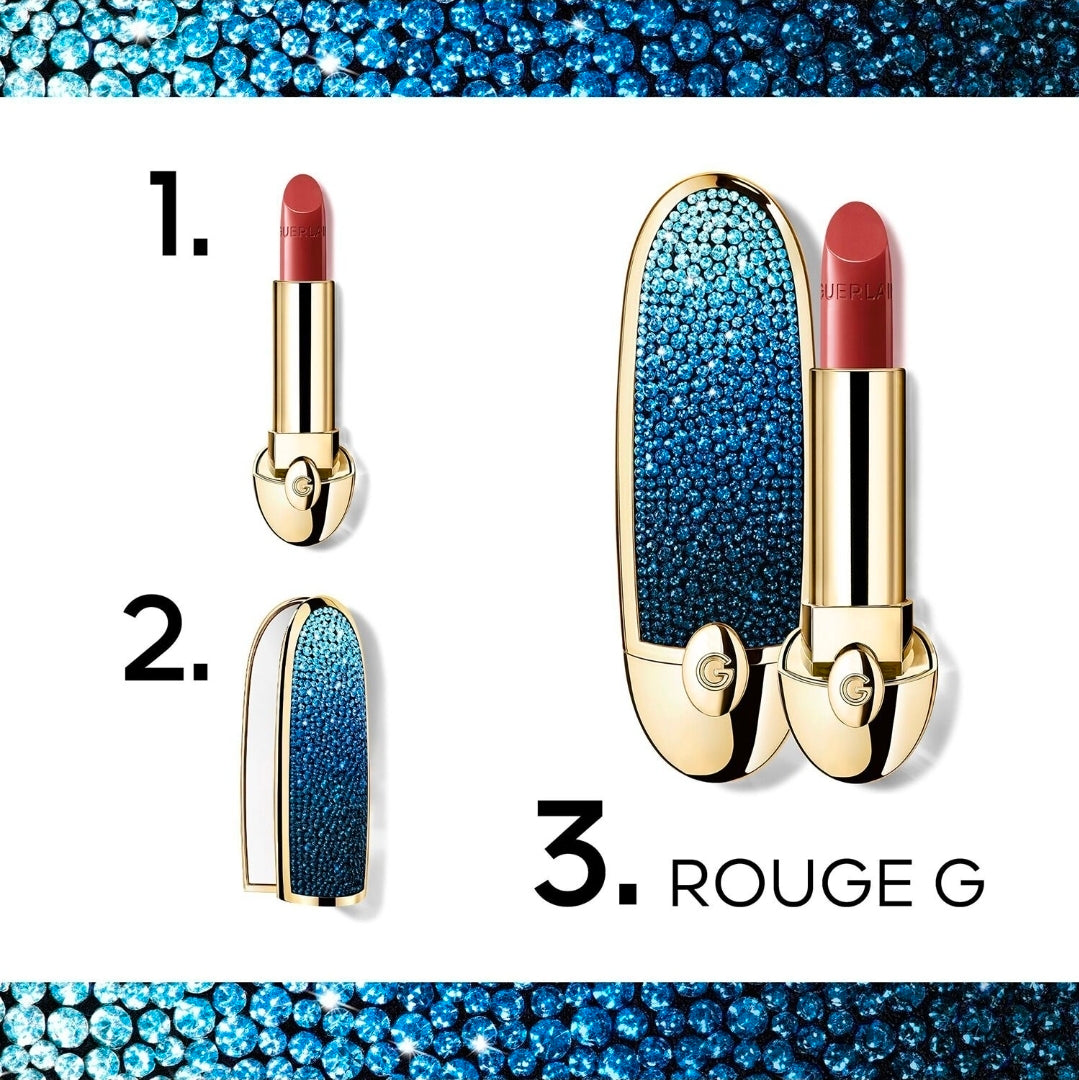 Guerlain  
ROUGE G THE CUSTOMISABLE ULTRA-CARE LIPSTICK CASE 💙