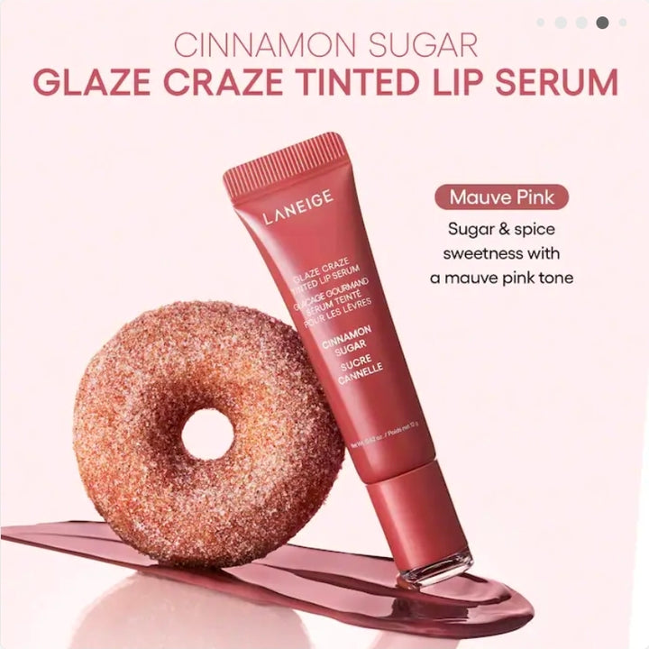 Laneige Cinnamon Sugar - Mauve Pink Glaze Craze Tinted Polypeptide Lip Serum Treatment ♥️