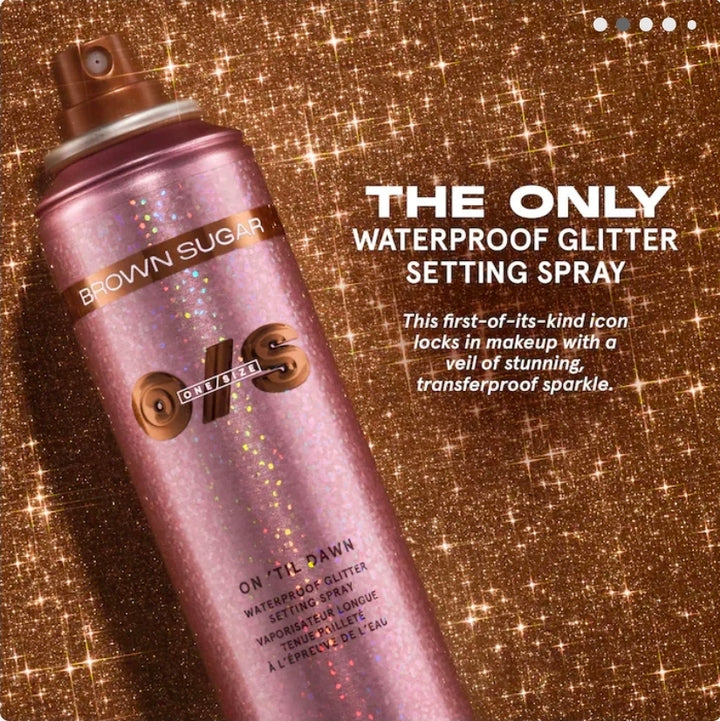 ONE/SIZE
On 'Til Dawn Waterproof Glitter Setting Spray - Brown Sugar 🤎