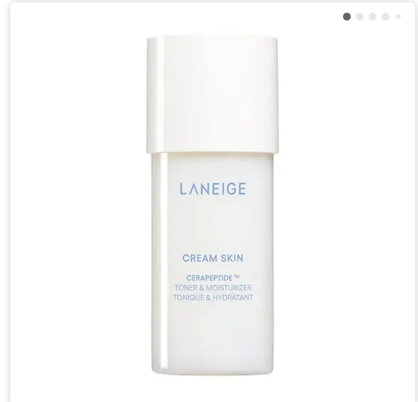 LANEIGE 
Cream Skin Milky Toner with Ceramides & Peptides for Nourishing Hydration 🤍