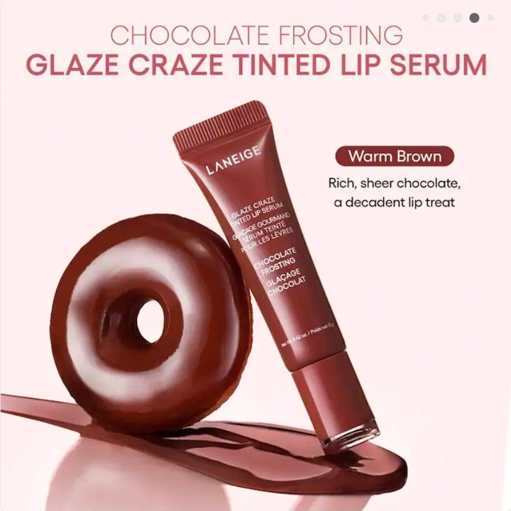 Laneige Chocolate Frosting - Warm Brown Glaze Craze Tinted Polypeptide Lip Serum Treatment ♥️