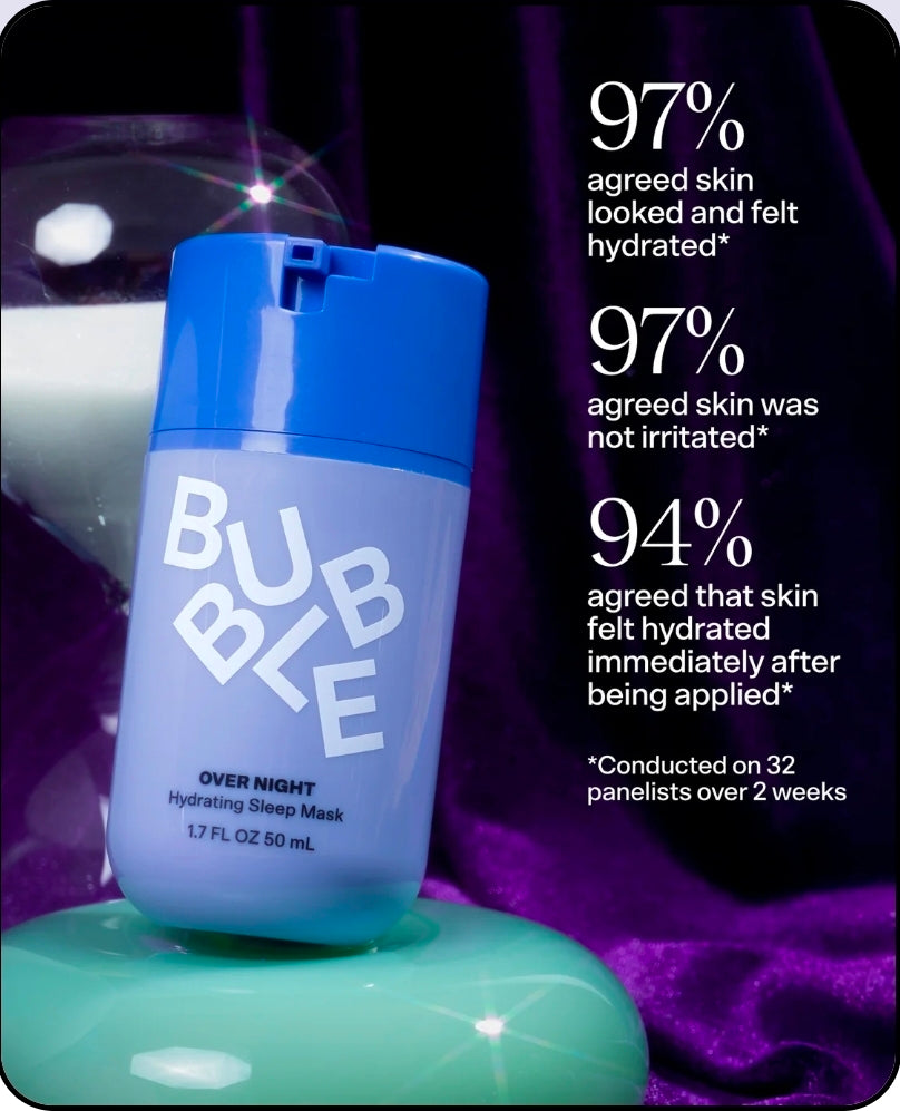 Bubble Over Night
Hydrating Sleep Mask 50 ml ♥️