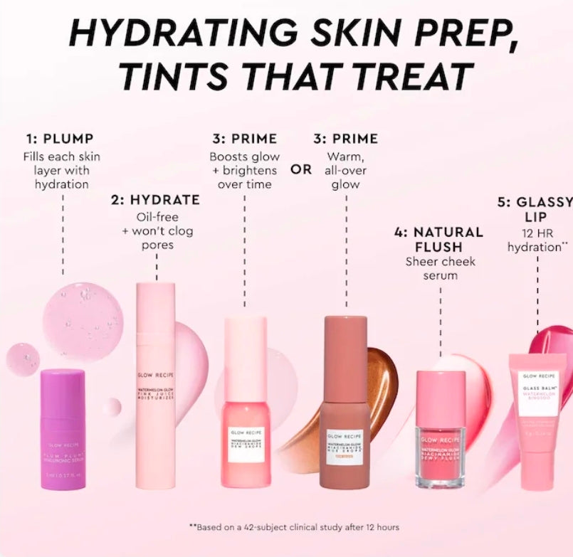 Glow Recipe HUETinis mini-sized tinted skincare routine Set ♥️