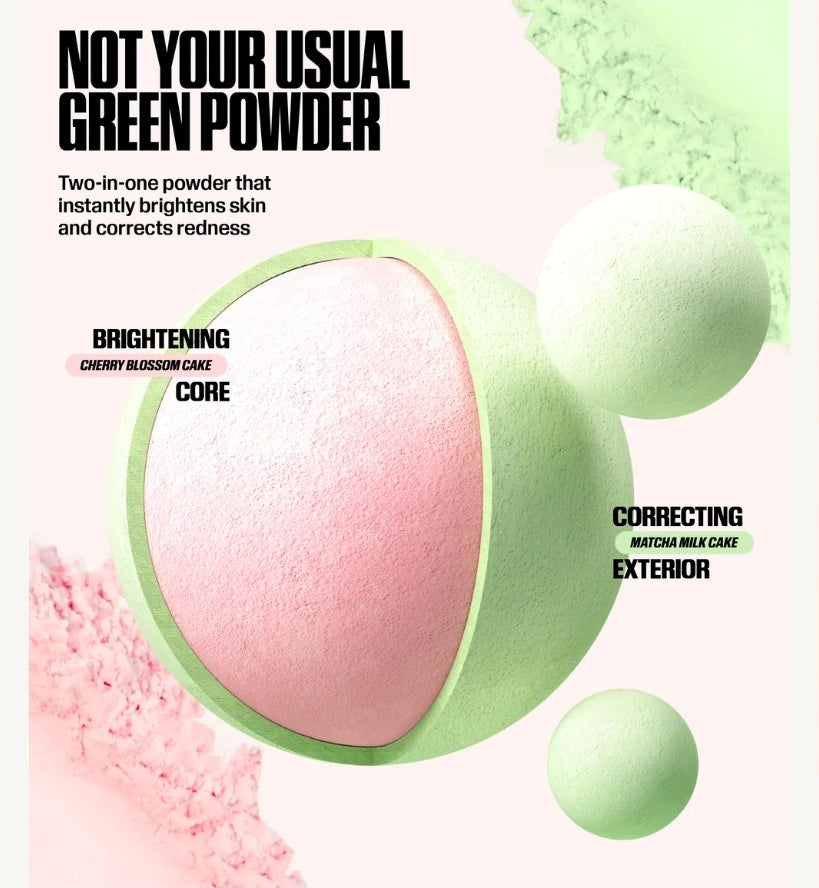 HUDA BEAUTY 
Easy Bake Loose Baking & Setting Powder 
Matcha Milk Cake 💚