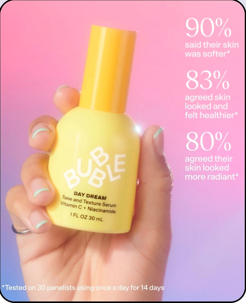 Bubble Day Dream
Tone and Texture Serum ♥️