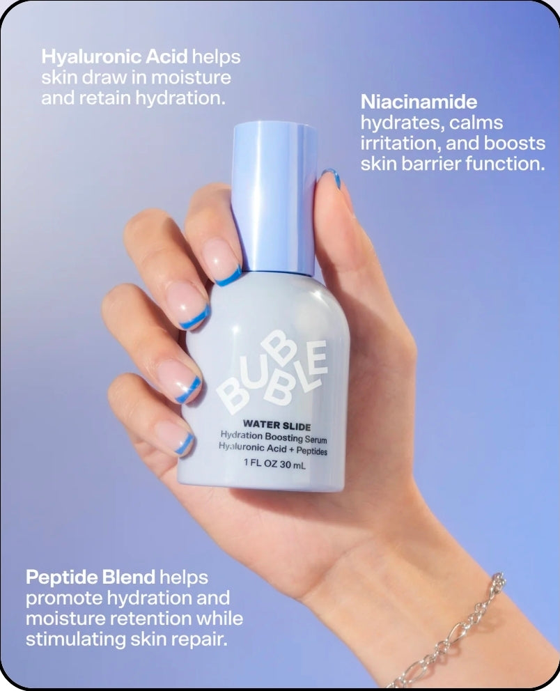 Bubble Water Slide
Hydration Boosting Serum 30 ml ♥️