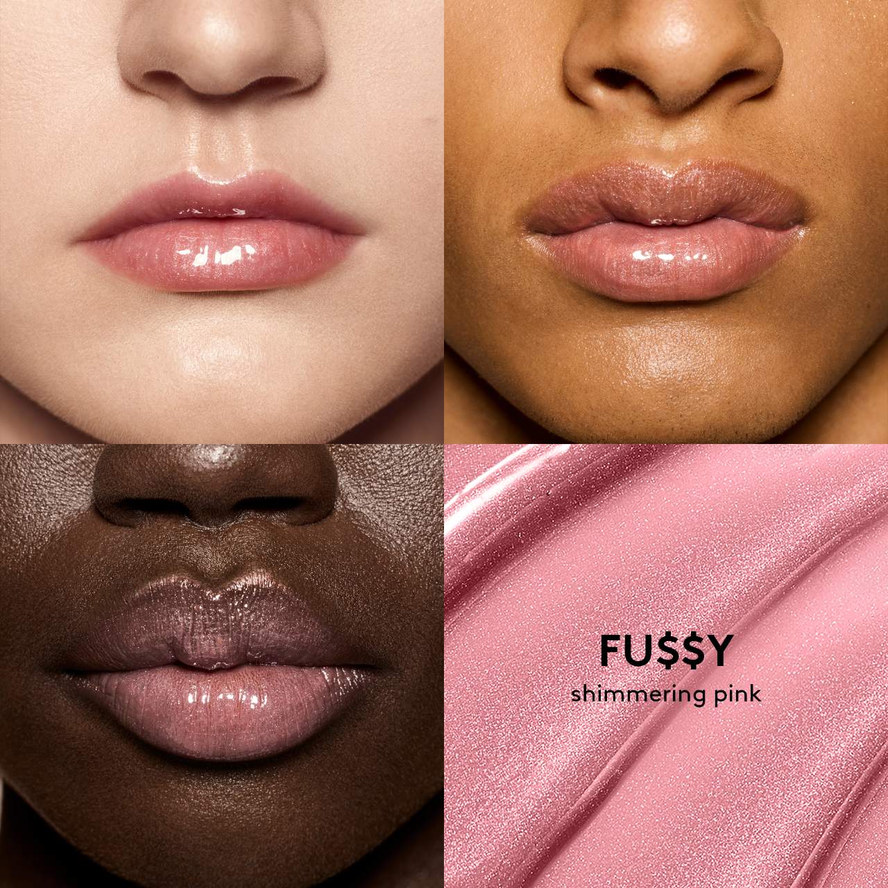 Fenty Beauty        
Mini Gloss Bomb Heat Universal Lip Luminizer + Plumper -  Fu$$y - Shimmering Dusty Pink 🩷