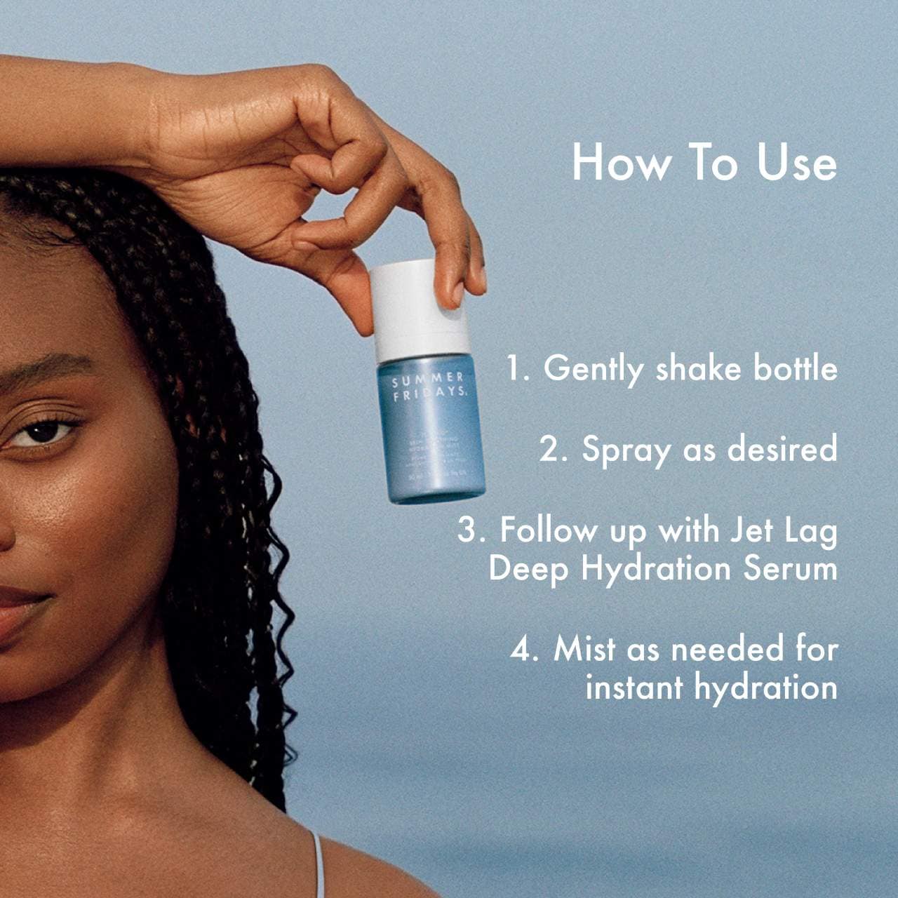 Summer Fridays     
Jet Lag Skin Soothing Hydration Mist 💙