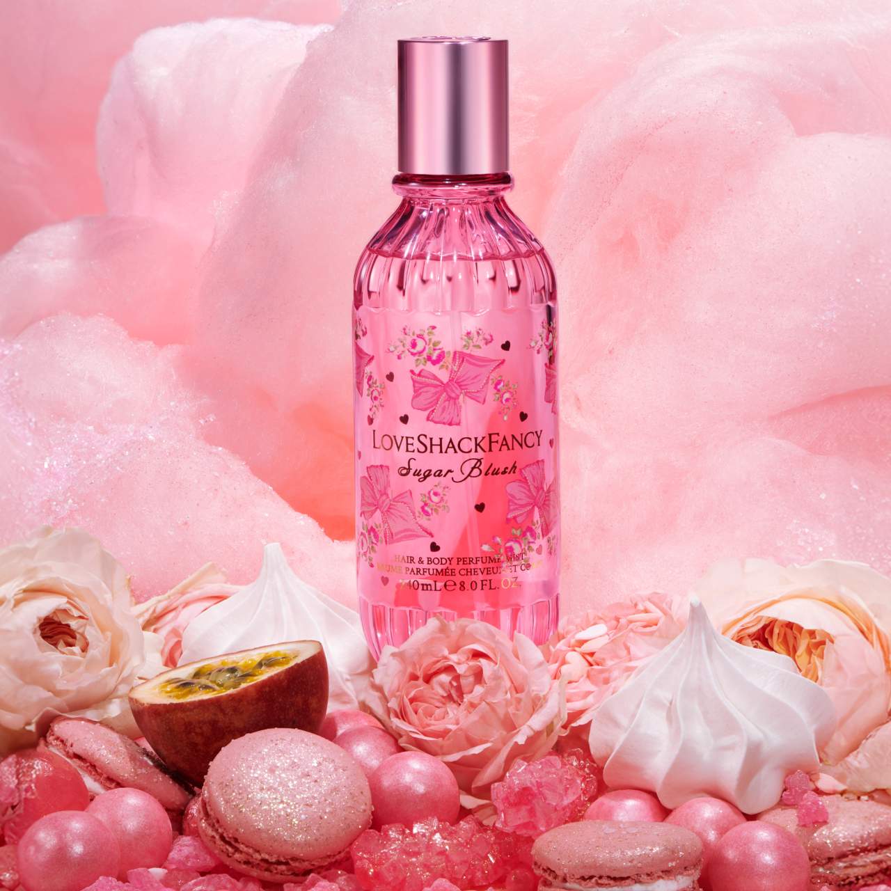LoveShackFancy       
Sugar Blush Hair & Body Perfume Mist with Vanilla & Passion Fruit     
🌸🌸