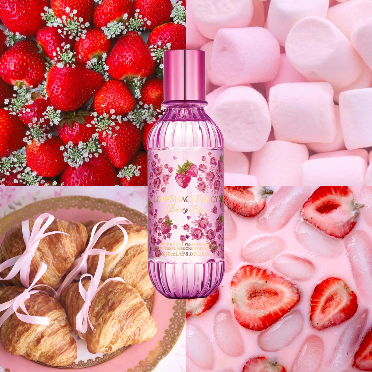 LoveShackFancy       
Berry Kiss Hair & Body Perfume Mist with Marshmallow