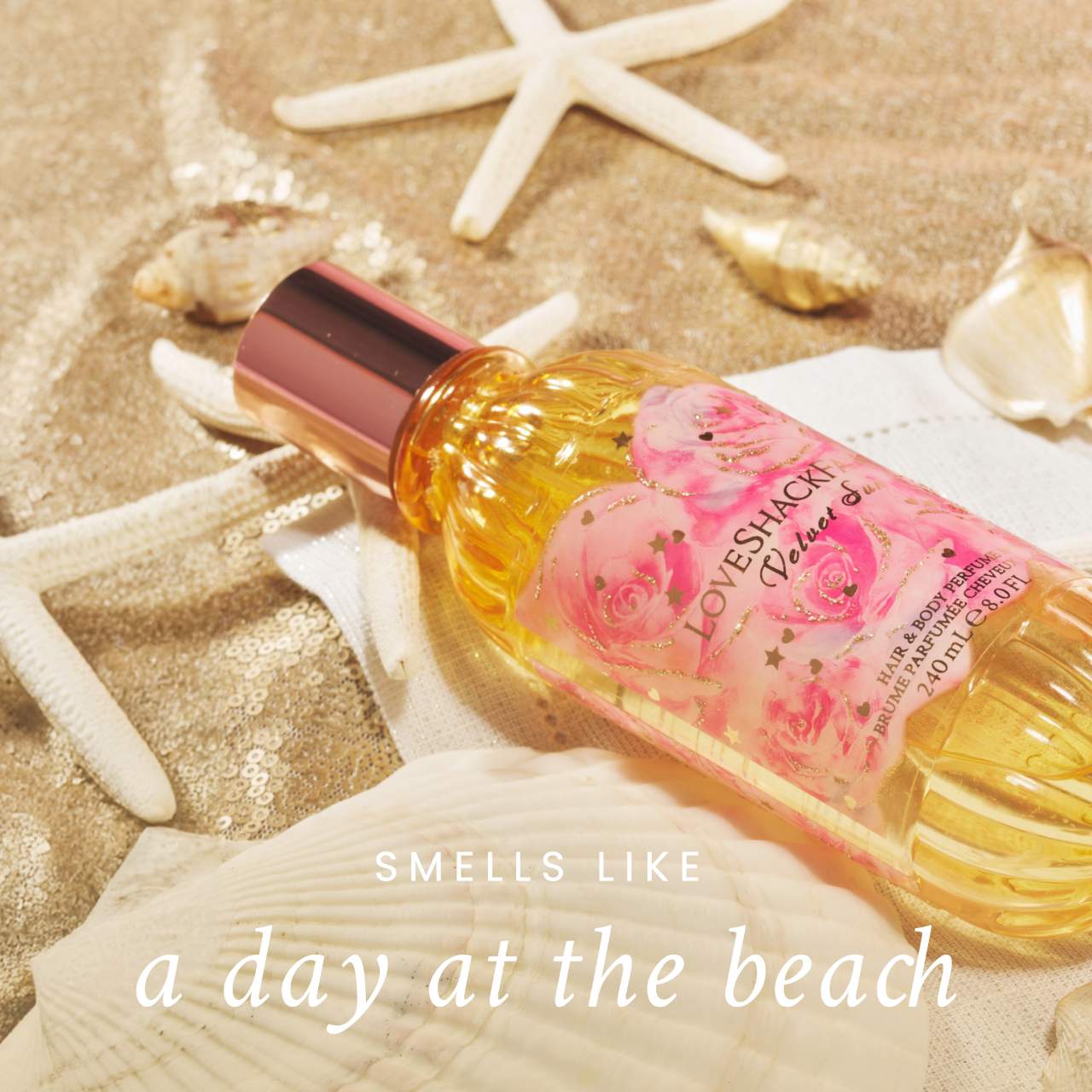 LoveShackFancy       
Velvet Sun Hair & Body Perfume Mist with Coconut Water     
💛💛