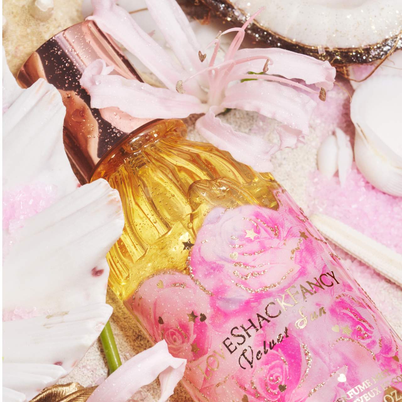 LoveShackFancy       
Velvet Sun Hair & Body Perfume Mist with Coconut Water     
💛💛