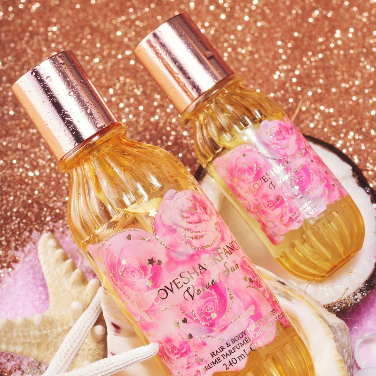 LoveShackFancy       
Velvet Sun Hair & Body Perfume Mist with Coconut Water     
💛💛
